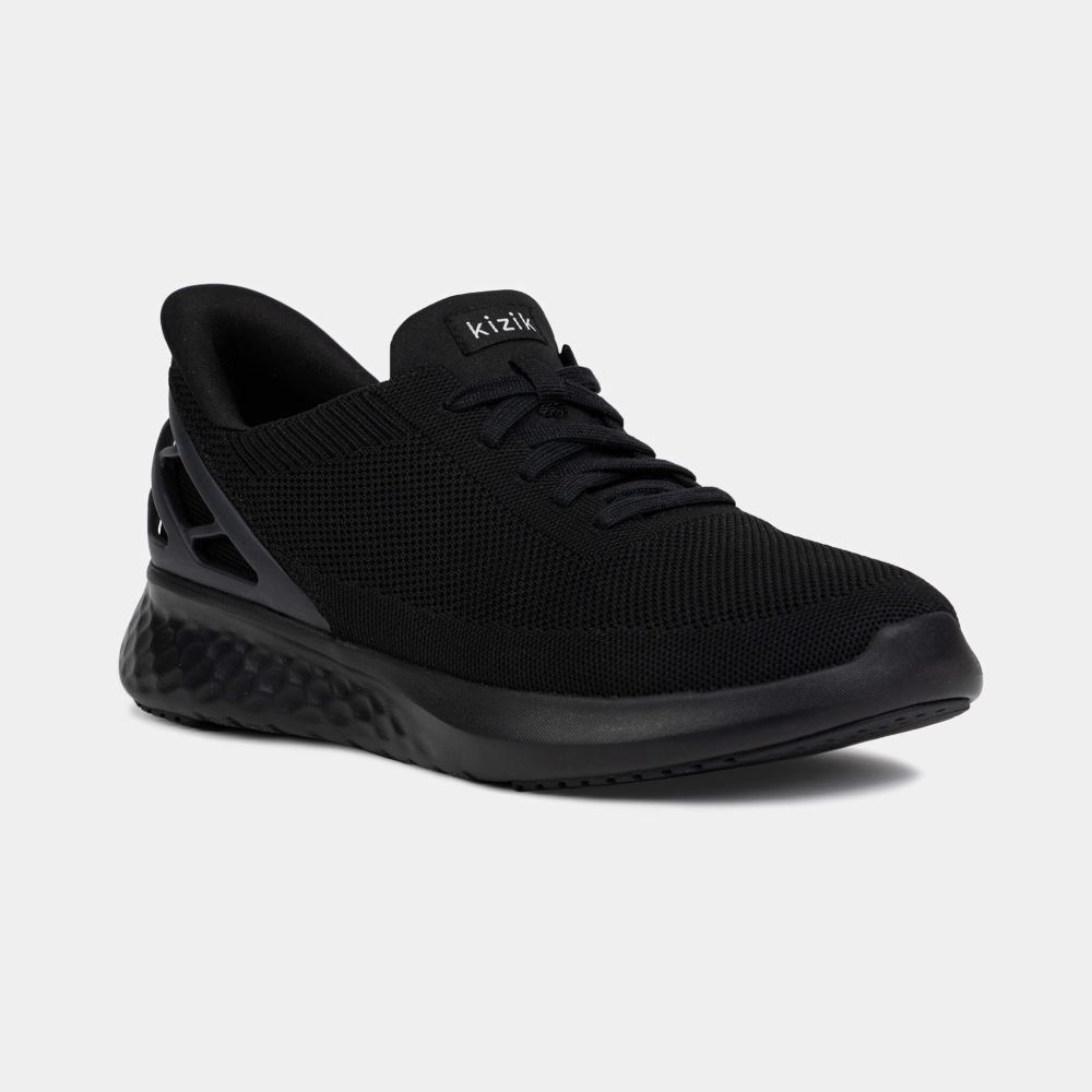 Kizik Men's Athens - Black (Black Outsole)