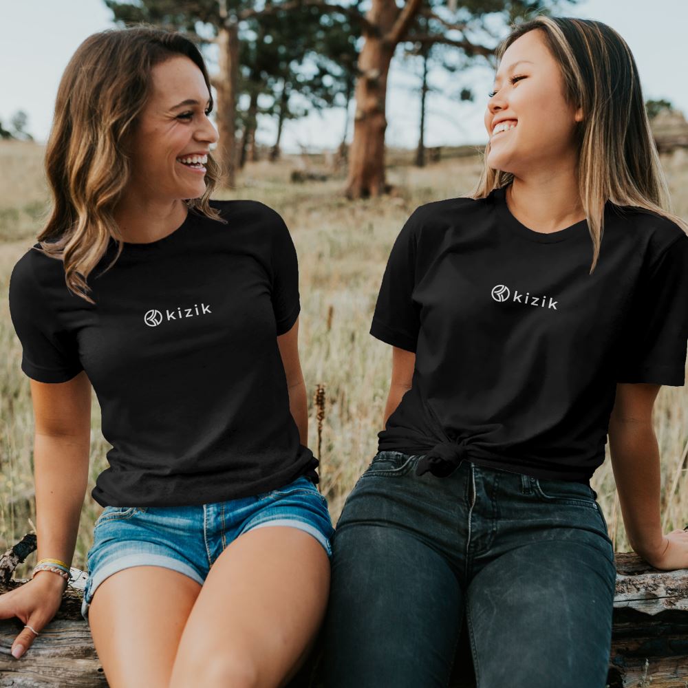 Kizik Women's Black Shirt - White Kizik Logo