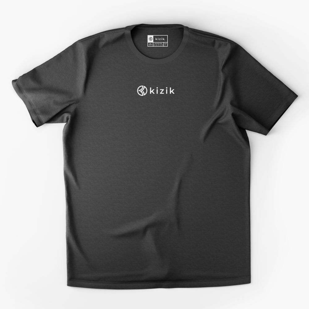Kizik Men/Women Black Shirt - White Kizik Logo
