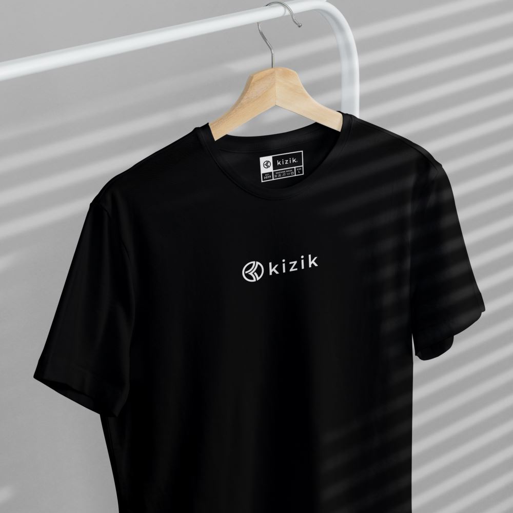 Kizik Men/Women Black Shirt - White Kizik Logo