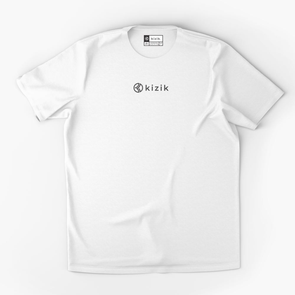 Kizik Men's White Shirt - Black Kizik Logo