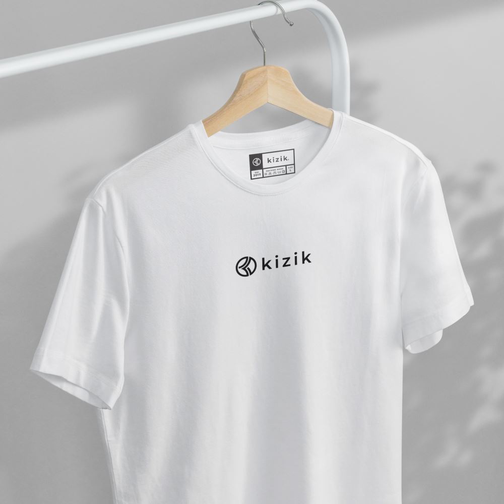 Kizik Men's White Shirt - Black Kizik Logo